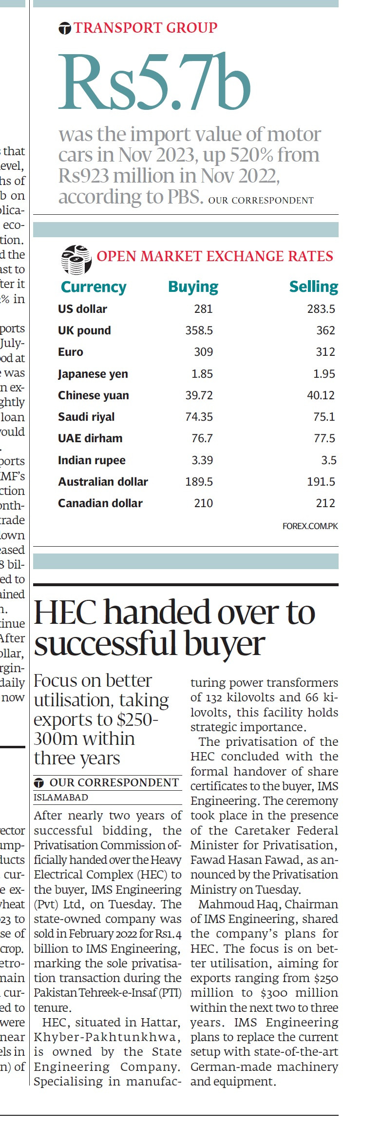 Express Tribune epaper