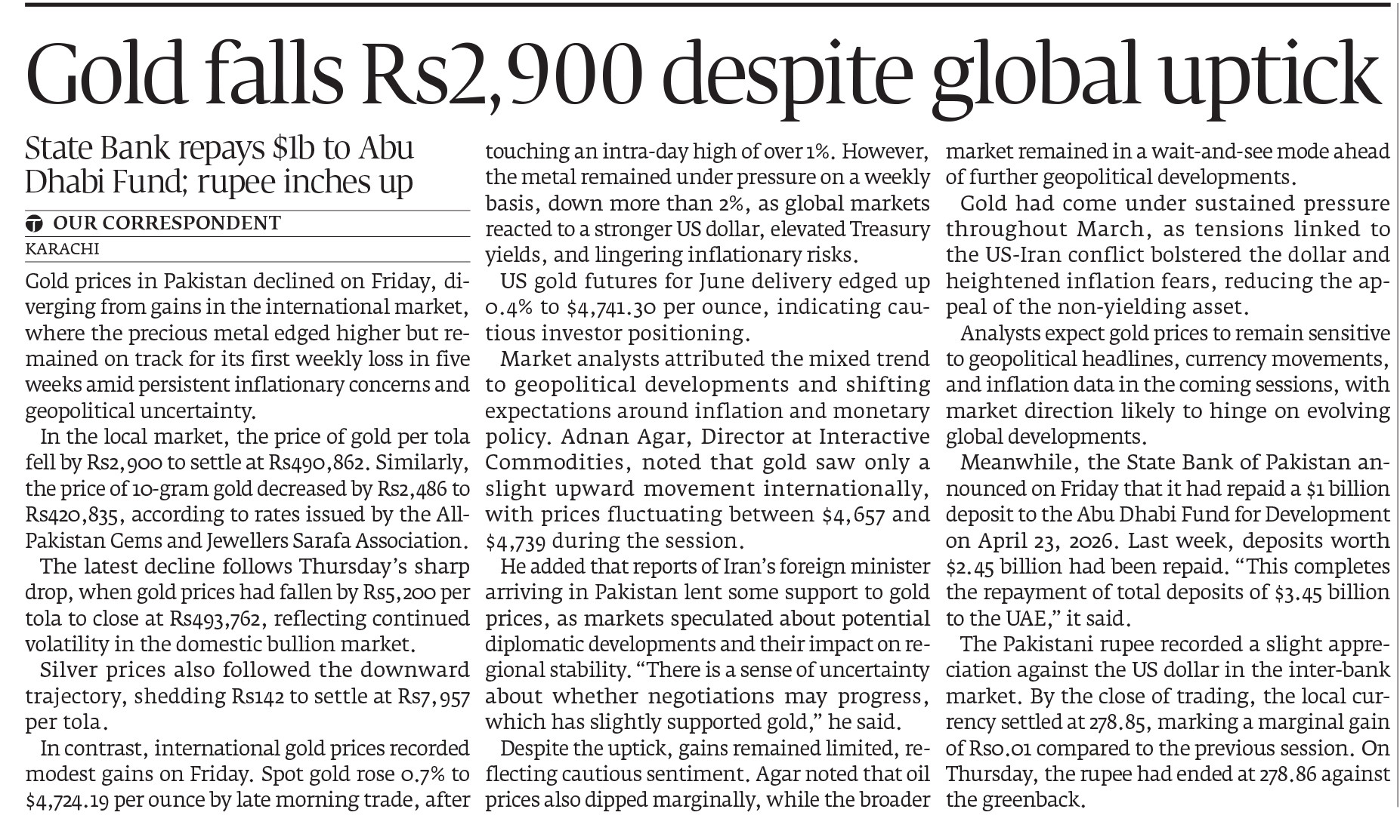 Express Tribune epaper