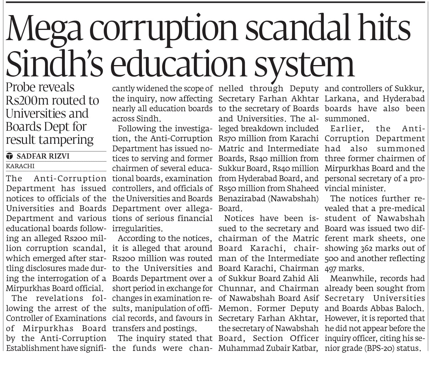 Express Tribune epaper