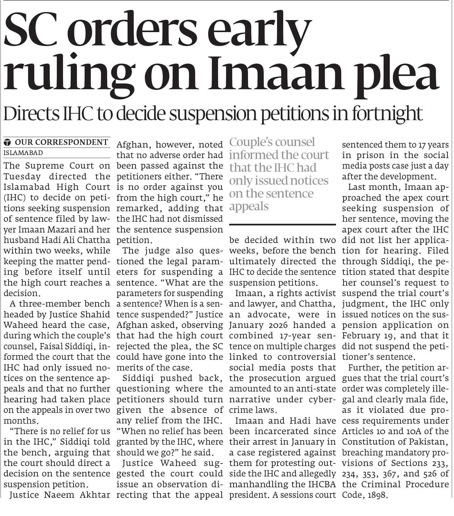 Express Tribune epaper