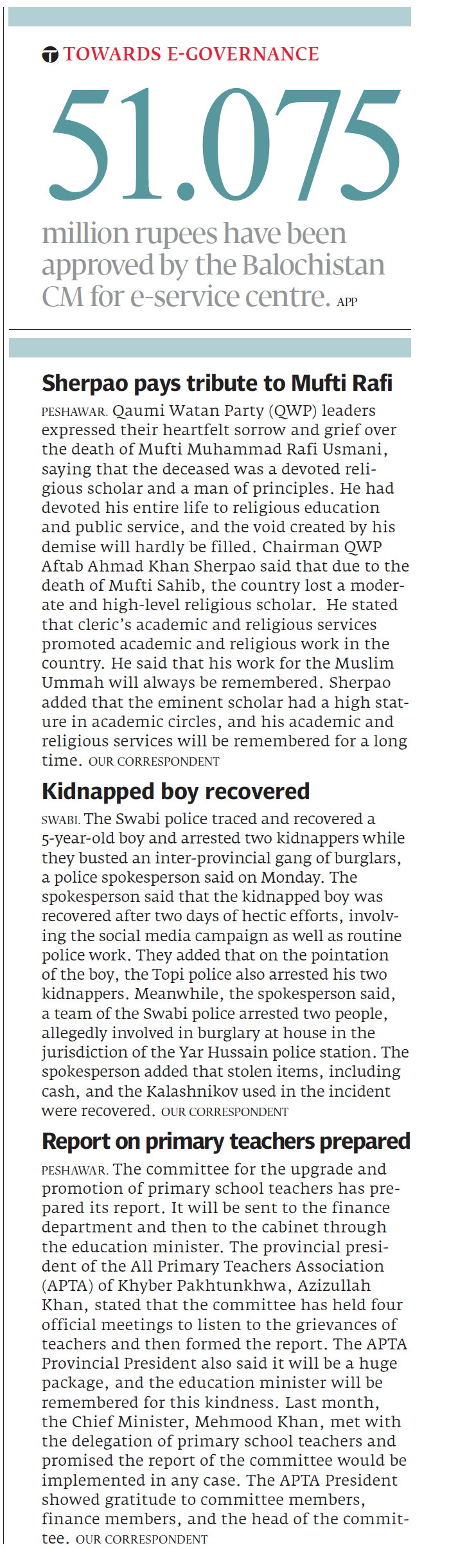 Express Tribune epaper