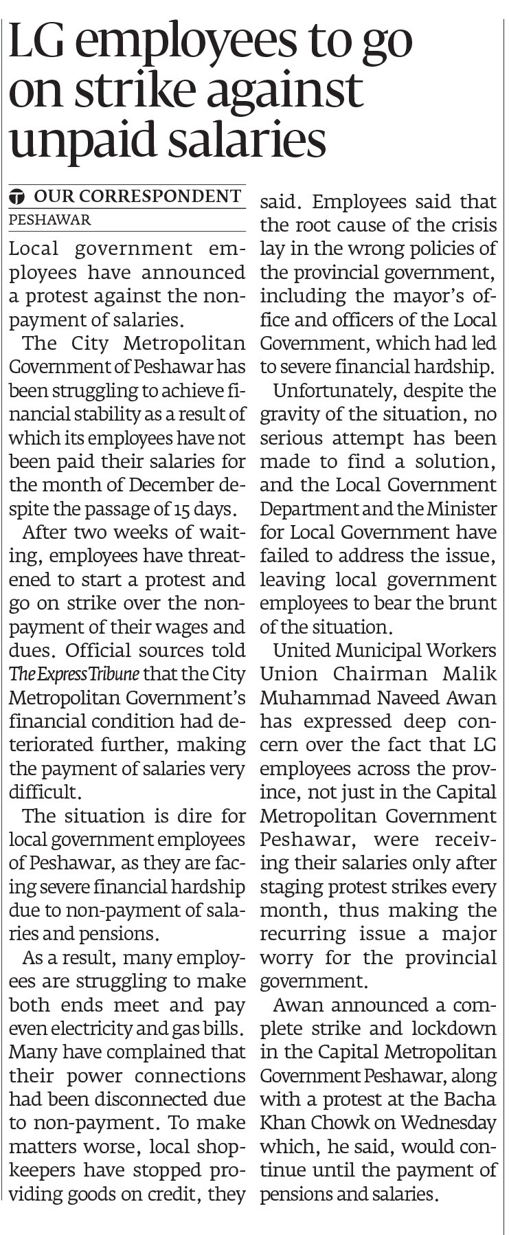 Express Tribune epaper
