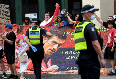 djokovic fans protest shock australia detention djokovic fans protest shock australia detention