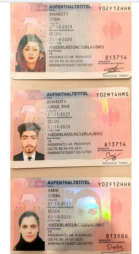 shiba ameen nida kharoti and abdul biyas kharoti wanted to travel to germany on forged residency permits photo express