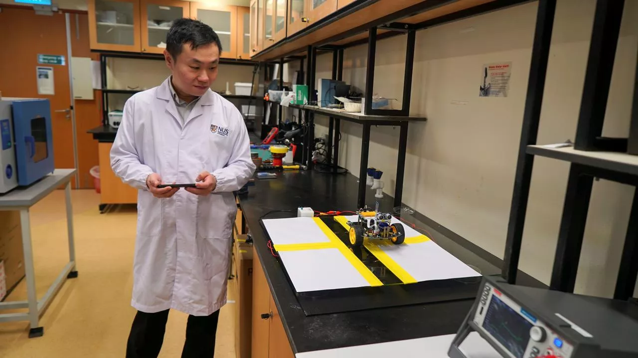dr swee ching tan uses a remote controlled vehicle to test the shadow effect generator device at a lab in the national university of singapore june 26 2020 photo reuters dr swee ching tan uses a remote controlled vehicle to test the shadow effect generator device at a lab in the national university of singapore june 26 2020 photo reuters