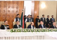 president asif ali zardari hosts a banquet in honour of his highness prince rahim aga khan v attended by prime minister muhammad shehbaz sharif field marshal and chief of defence forces syed asim munir chairman senate syed yousuf raza gilani speaker national assembly sardar ayaz sadiq chief minister sindh syed murad ali shah federal ministers parliamentarians and members of the diplomatic community photo x