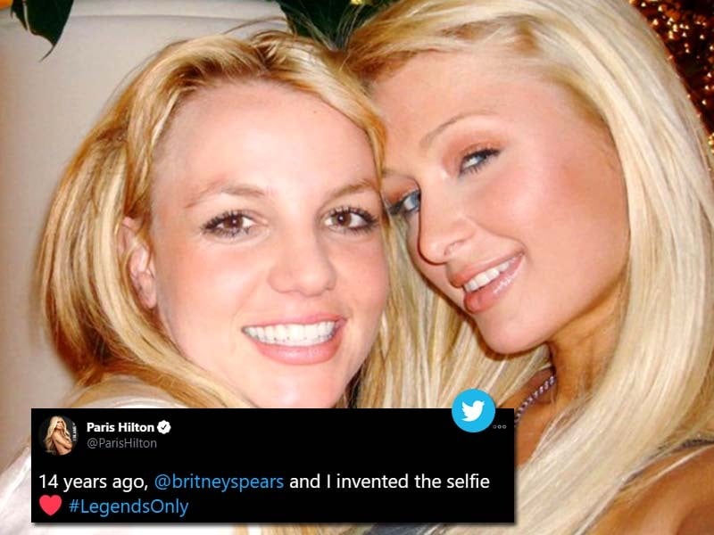 paris hilton once again celebrates inventing the selfie with britney spears