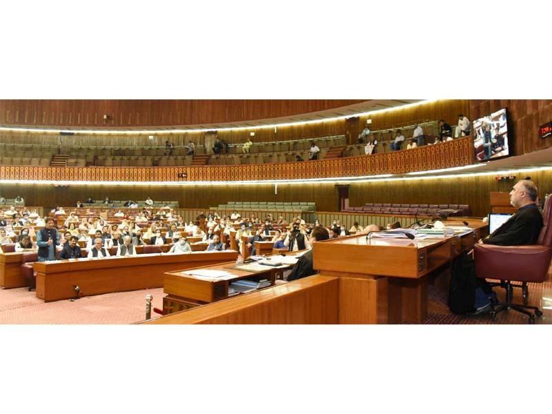 speaker national assembly asad qaiser presiding over parliament s joint session photo pid