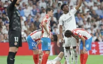 madrid title hopes dented by girona madrid title hopes dented by girona