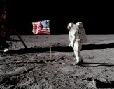 astronaut buzz aldrin lunar module pilot for apollo 11 poses for a photograph beside the deployed us flag during an extravehicular activity on the surface of the moon july 20 1969 photo reuters