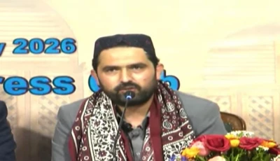 khyber pakhtunkhwa chief minister sohail afridi addresses a meet the press programme at the karachi press club on friday screengrab