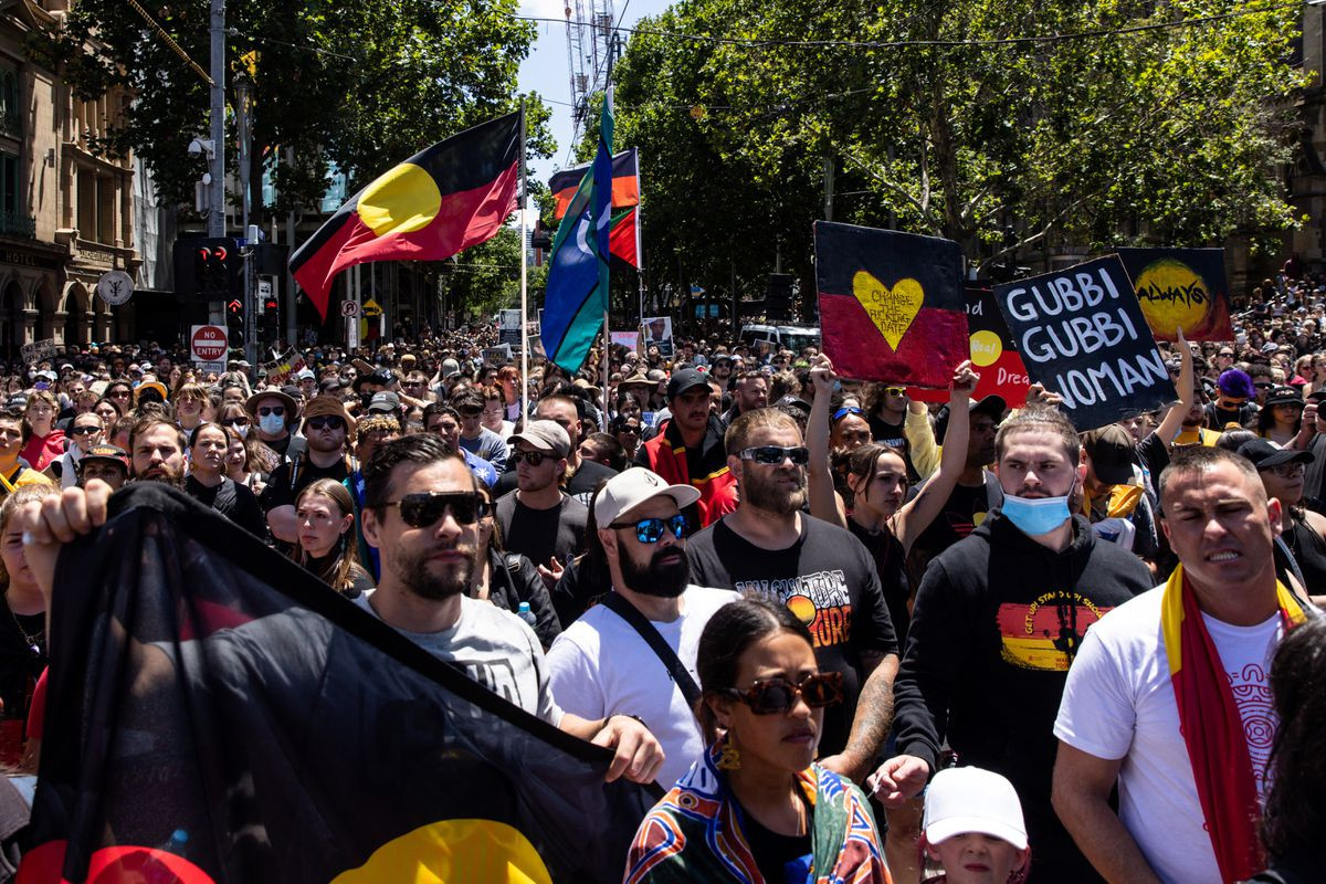 thousands rally for invasion day protests on australia day holiday