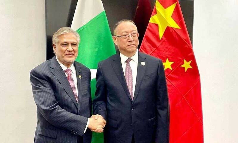 deputy pm ishaq dar meets vice chairman of the standing committee of the national people s congress of china zheng jianbang on the sidelines of the oic summit in banjul the gambia on may 5 foreign office