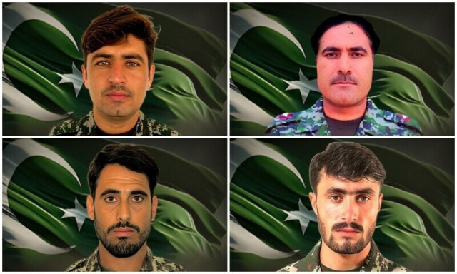 naib subedar taib shah lance naik gulab zaman lance naik muzammil mehmood and lance naik habibullah photo ispr naib subedar taib shah lance naik gulab zaman lance naik muzammil mehmood and lance naik habibullah photo ispr