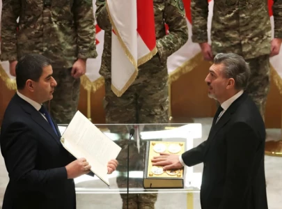georgian president kavelashvili sworn in amid election dispute