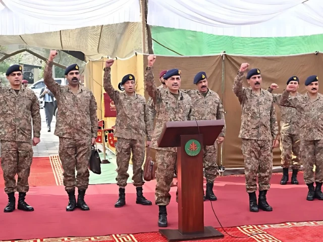 photo coas general syed asim munir gestures during his visit to muzaffarabad ajk on february 5 2025 ispr photo coas general syed asim munir gestures during his visit to muzaffarabad ajk on february 5 2025 ispr