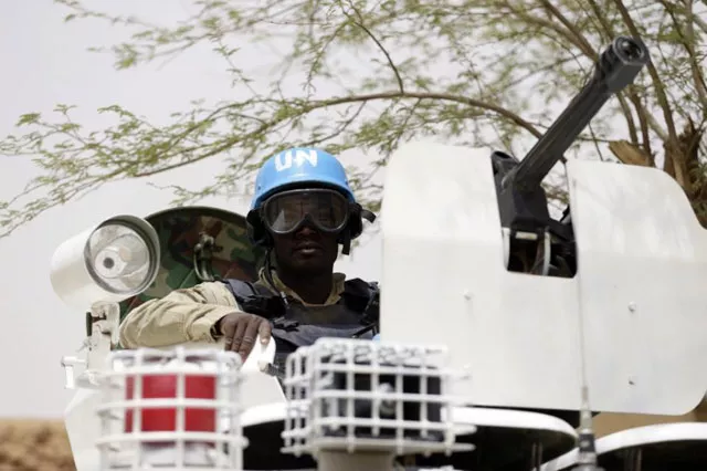 un soldiers patrol in kidal photo afp