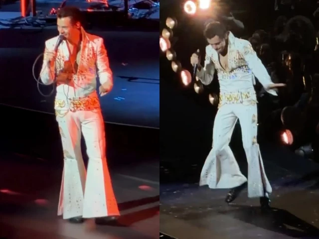 Harry Styles dresses as Elvis Presley for Harryween night 1 in New York