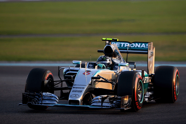 nico rosberg drives during the qualifying session at the yas marina circuit in abu dhabi on november 28 2015 photo afp