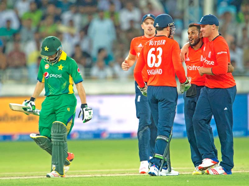 pakistan were bettered by england in all three departments of the game as they lost the second t20i to surrender the series photo afp