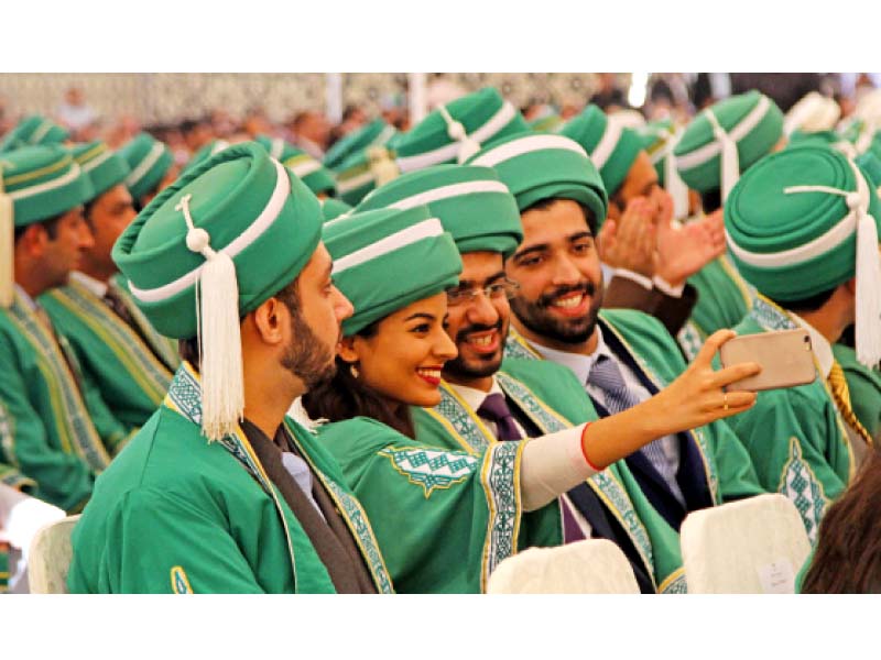 graduates of aku medical college and institute of educational development were awarded degrees at the 28th convocation of aga khan university photo aysha saleem express