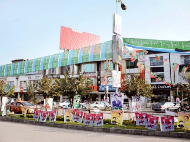 streets greenbelts and intersections in the capital are adorned with banners flyers and hoardings of various political parties photo huma choudhary express streets greenbelts and intersections in the capital are adorned with banners flyers and hoardings of various political parties photo huma choudhary express