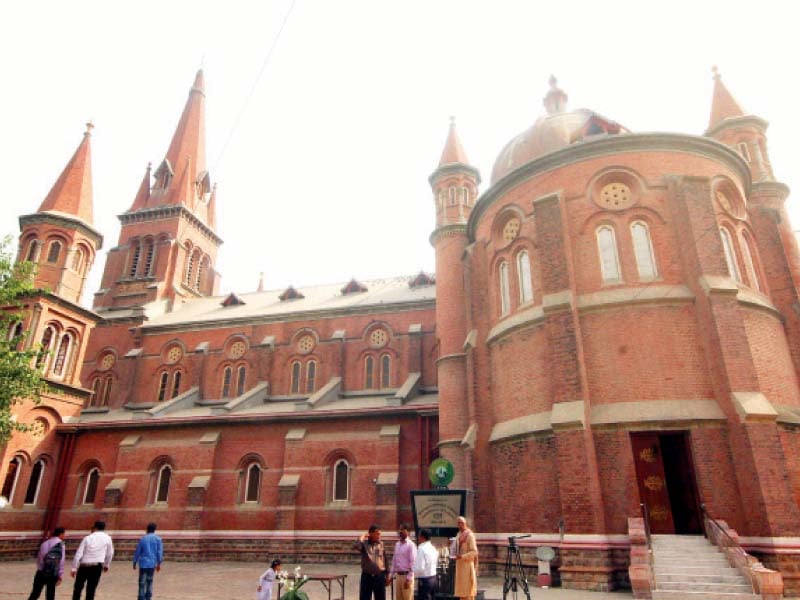 a view of the sacred heart cathedral on saturday photo abid nawaz express