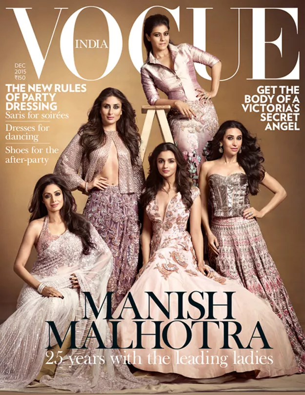 sri devi kajol karisma kareena and alia grace vogue india cover to mark 25 years of the fashion designer 039 s career photo vogue india sri devi kajol karisma kareena and alia grace vogue india cover to mark 25 years of the fashion designer 039 s career photo vogue india