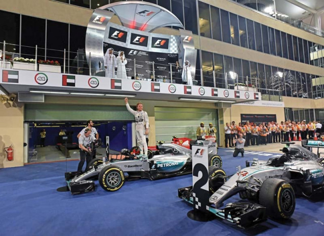 rosberg s win was his sixth of the season 14th of his career and a hat trick first for the german who had never before managed to win three races in a row photo afp