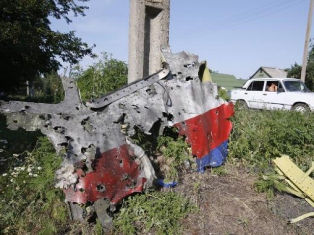 a piece of the wreckage is seen at a crash site of the malaysia airlines flight mh17 photo reuters