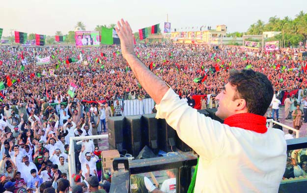 bilawal bhutto addresses supporters in karachi s malir district photo inp