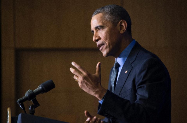 us president barack obama tells reporters on december 1 2015 the global threat of climate change quot an economic and security imperative that we have to tackle now quot photo afp
