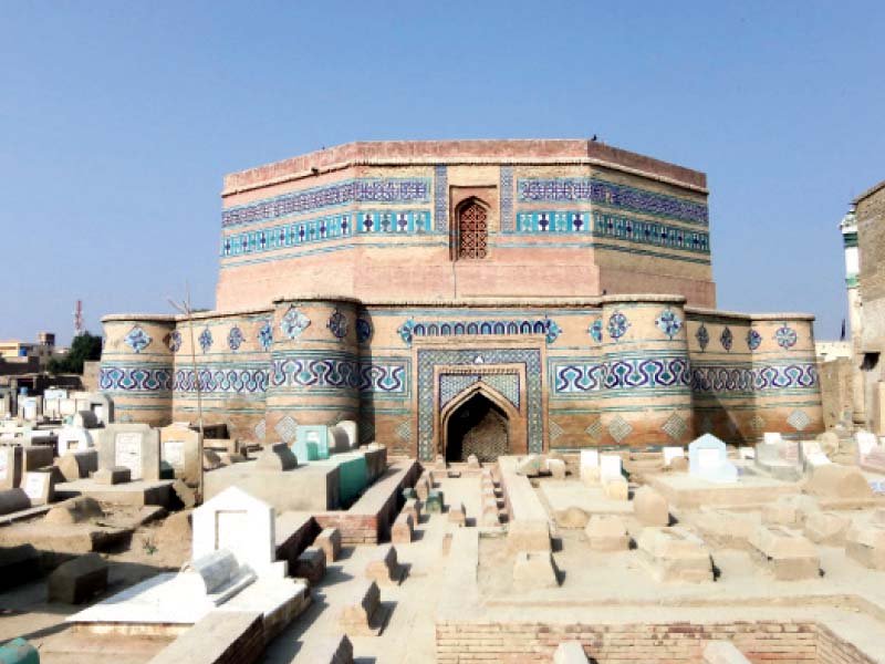 the tomb of ghazi khan after whom dera ghazi khan is named was built in the 15th century along the design of shah rukne alam s tomb in multan photo tariq ismaeel express