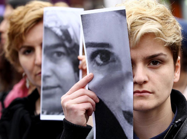 ozgecan aslan was bludgeoned and stabbed to death in february as she was returning home from a shopping trip in a crime that sparked nationwide street protests in turkey photo afp