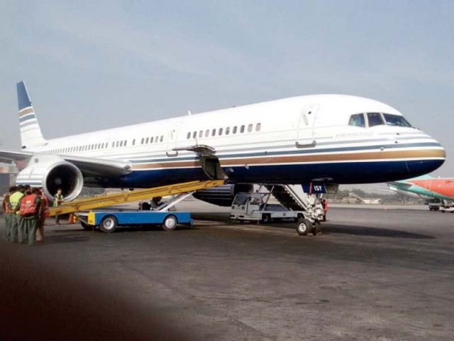 a chartered plane carrying 30 migrants without proper documentation was sent back photo inp