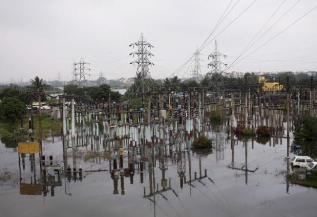 a view of a partially submerged power sub station is seen in a flood affected area in chennai photo reuters a view of a partially submerged power sub station is seen in a flood affected area in chennai photo reuters
