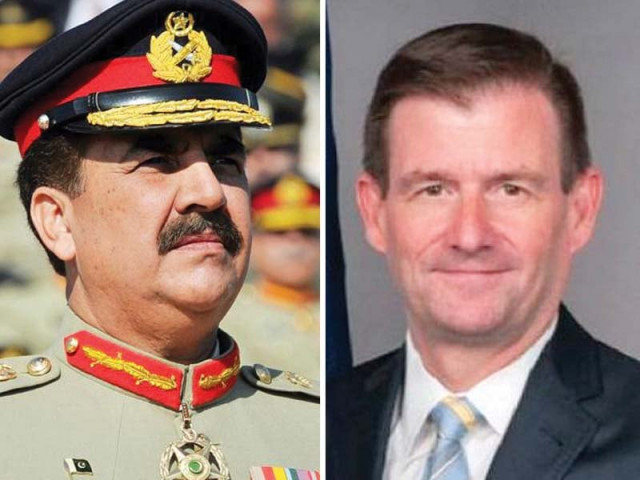 newly appointed us ambassador david hale discussed matters of mutual interest with general raheel sharif photos file newly appointed us ambassador david hale discussed matters of mutual interest with general raheel sharif photos file