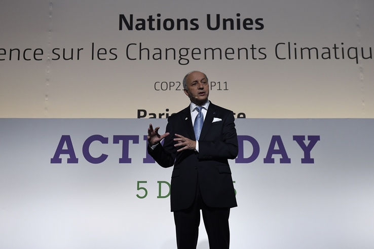 laurent fabius former french prime minister and president of the cop21 on december 5 2015 photo afp