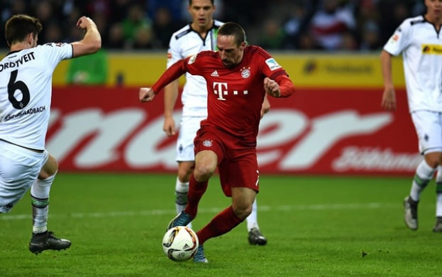 franck ribery vies for the ball during the german bundesliga football match on december 5 2015 photo afp franck ribery vies for the ball during the german bundesliga football match on december 5 2015 photo afp