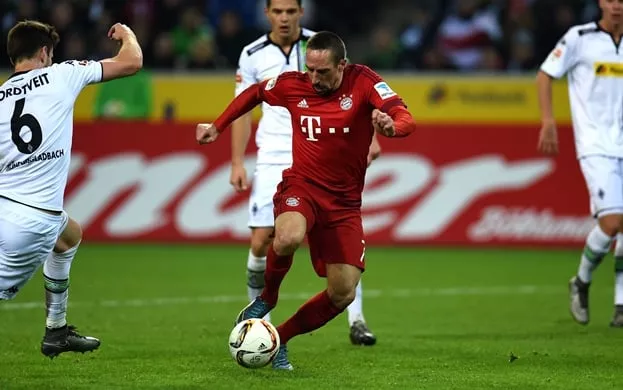 franck ribery vies for the ball during the german bundesliga football match on december 5 2015 photo afp franck ribery vies for the ball during the german bundesliga football match on december 5 2015 photo afp