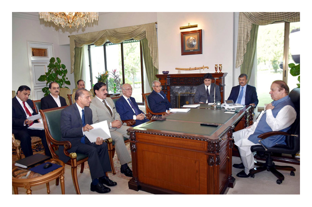 pm nawaz sharif chairing a meeting on preparation of heart of asia conference photo inp