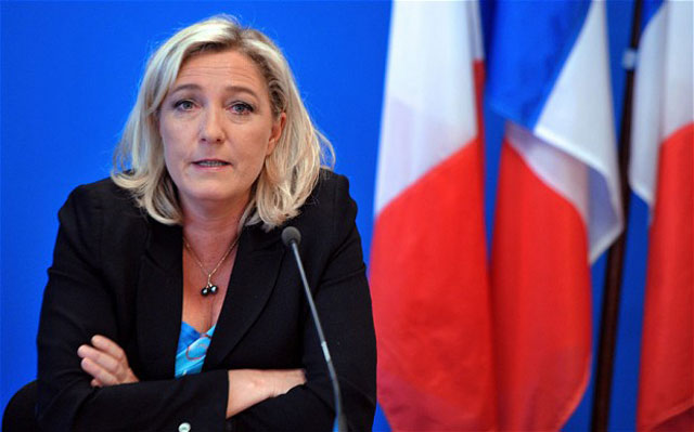 fn leader marine le pen on course to top the poll photo afp