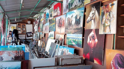 open air lessons painter instructs students in marketplace classroom open air lessons painter instructs students in marketplace classroom
