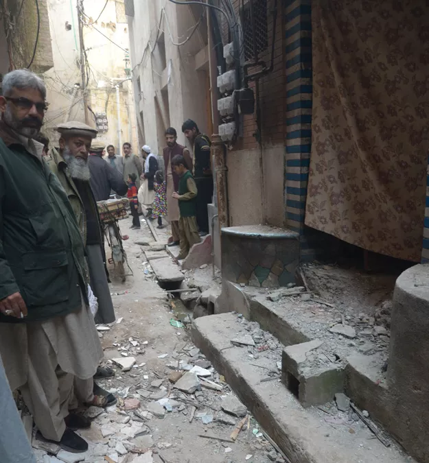 the windows of nearby houses have been damaged and five neighbourhood women were injured inside their houses photo online the windows of nearby houses have been damaged and five neighbourhood women were injured inside their houses photo online