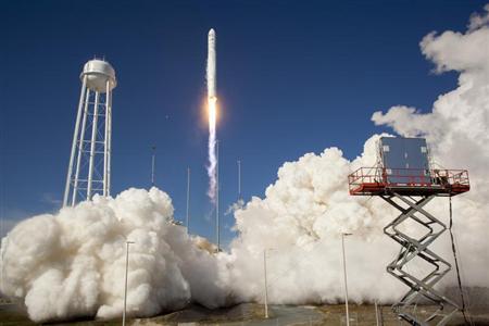 the orbital sciences corporation antares rocket is seen as it launches from pad 0a photo reuters