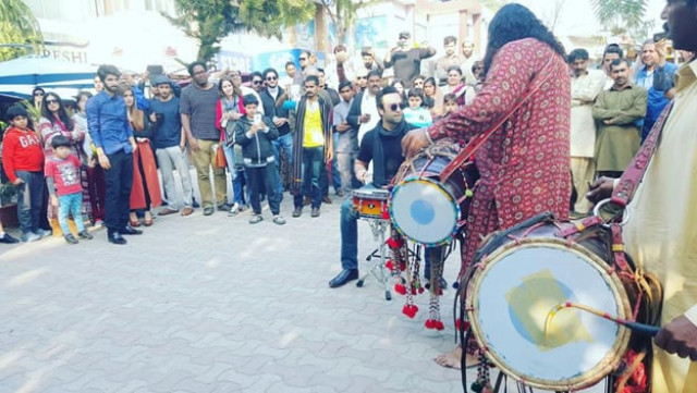 band delivers impromptu performance at kohsar market islamabad with the dhol players of overload nasir and kala sain photo facebook band delivers impromptu performance at kohsar market islamabad with the dhol players of overload nasir and kala sain photo facebook