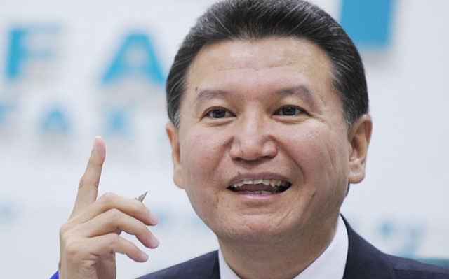 fide president kirsan ilyumzhinov as he speaks during a press conference in moscow photo afp file