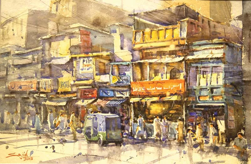 ali sajid s paintings depict peshawar s violence stricken spaces in a serene and beautiful way photos ayesha mir express ali sajid s paintings depict peshawar s violence stricken spaces in a serene and beautiful way photos ayesha mir express