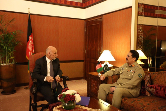coas gen raheel sharif meets with afghan president ashraf ghani on december 9 2015 photo ispr coas gen raheel sharif meets with afghan president ashraf ghani on december 9 2015 photo ispr