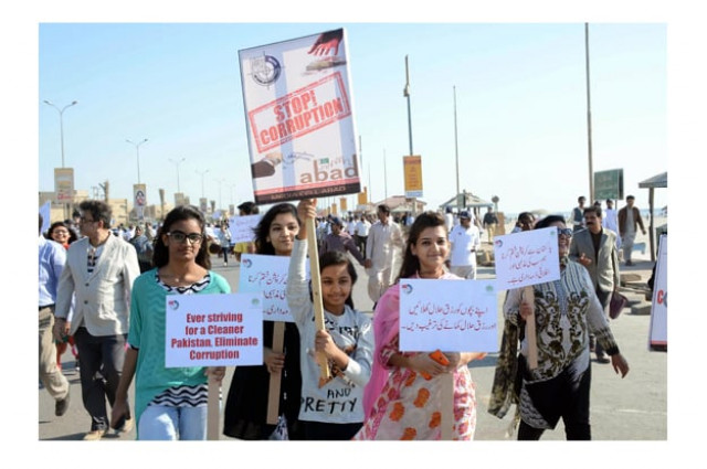 participants at an awareness walk at sea view clifton organised by the national accountability bureau nab sindh photo express participants at an awareness walk at sea view clifton organised by the national accountability bureau nab sindh photo express